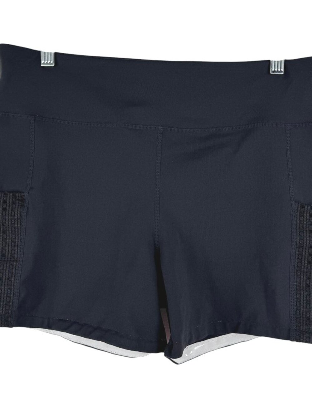 Tuckernuck‎ Athletic Shorts XL Black Solid Stretch Nylon Spandex Workout SS-2284